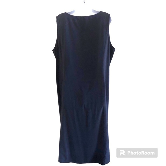Orvis Woman’s Navy LagenLook Sleeveless Hi-Low A-Line Dress Size XL - Picture 2 of 11